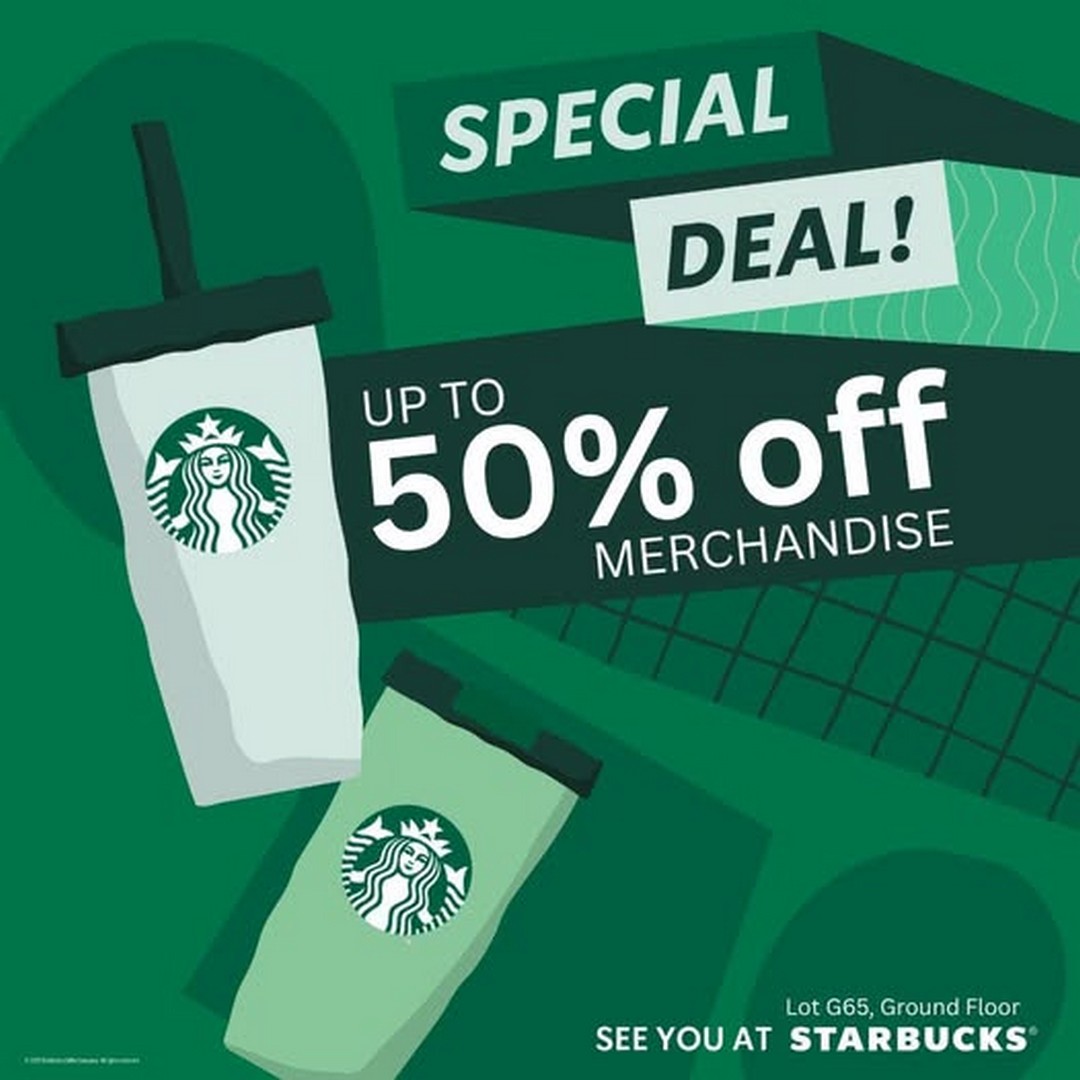 Starbucks-30–50-Off-Selected-Merchandise-Sale-at-Mitsui-Outlet-Park 2–4 October 2026: Starbucks: 30%–50% Off Selected Merchandise Sale at Mitsui Outlet Park KLIA Sepang