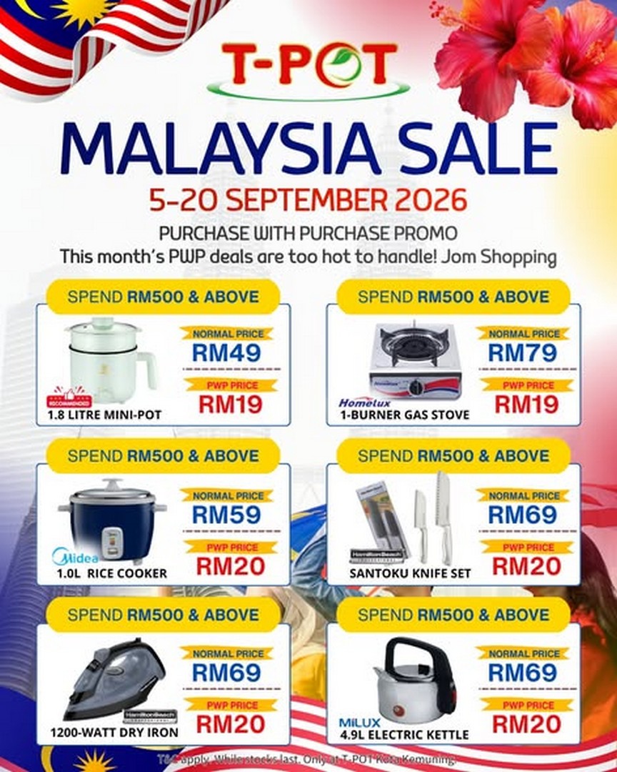 T-POT-Malaysia-Malaysia-Sale-Promotion-on-Home-Appliances-1 5-20 September 2026: T-POT Malaysia: Malaysia Sale Promotion on Home Appliances