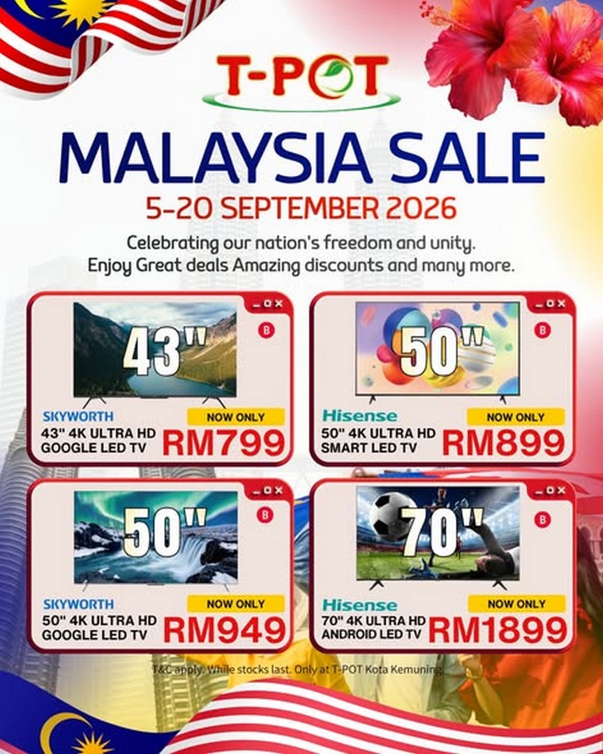 T-POT-Malaysia-Malaysia-Sale-Promotion-on-Home-Appliances-2 5-20 September 2026: T-POT Malaysia: Malaysia Sale Promotion on Home Appliances