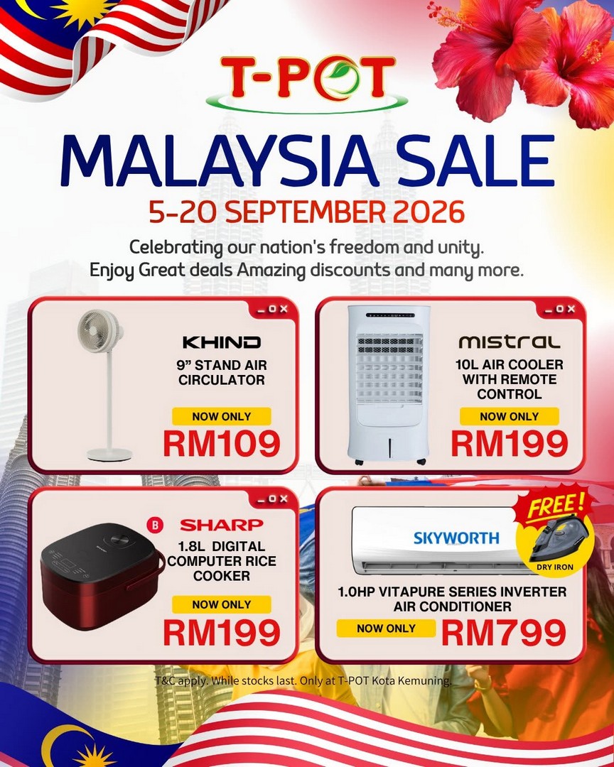 T-POT-Malaysia-Malaysia-Sale-Promotion-on-Home-Appliances-5 5-20 September 2026: T-POT Malaysia: Malaysia Sale Promotion on Home Appliances