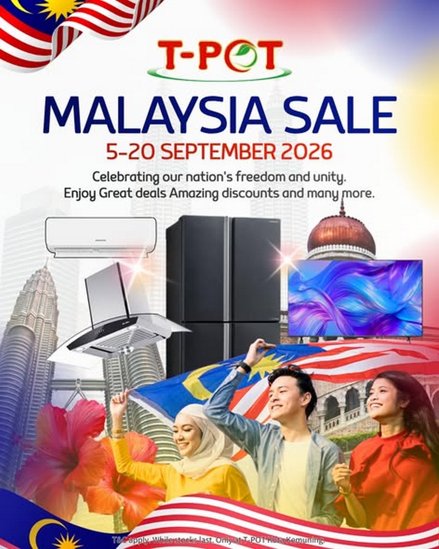 T-POT-Malaysia-Malaysia-Sale-Promotion-on-Home-Appliances 5-20 September 2026: T-POT Malaysia: Malaysia Sale Promotion on Home Appliances