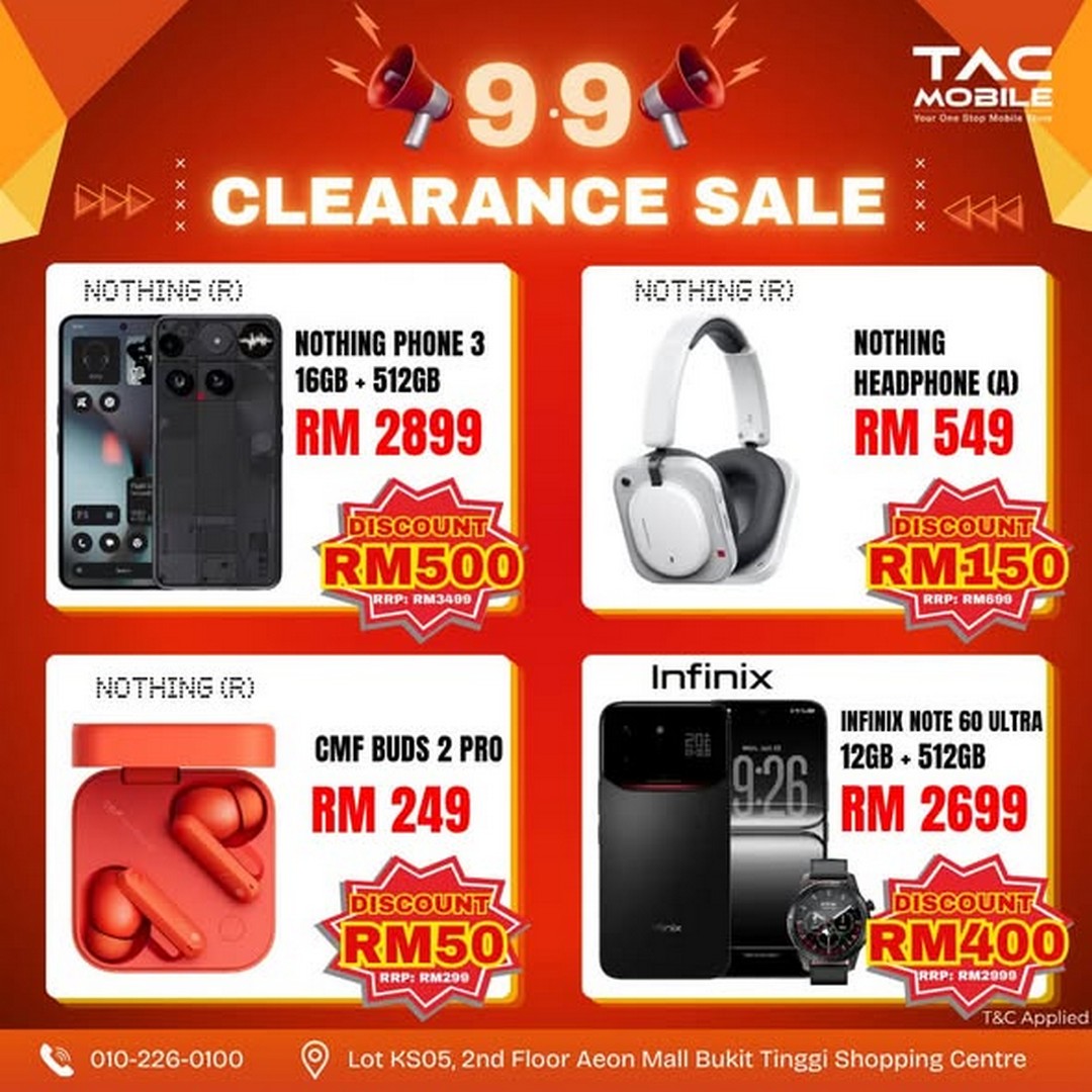TAC-Mobile-9.9-Clearance-Sale-with-Discounts-Up-to-RM600-on-Smartphones-1 9-13 September 2026: TAC Mobile: 9.9 Clearance Sale with Discounts Up to RM600 on Smartphones, Headphones and Gadgets