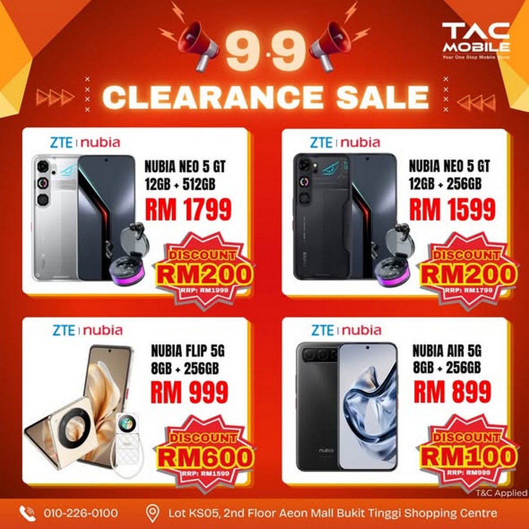 TAC-Mobile-9.9-Clearance-Sale-with-Discounts-Up-to-RM600-on-Smartphones-2 9-13 September 2026: TAC Mobile: 9.9 Clearance Sale with Discounts Up to RM600 on Smartphones, Headphones and Gadgets