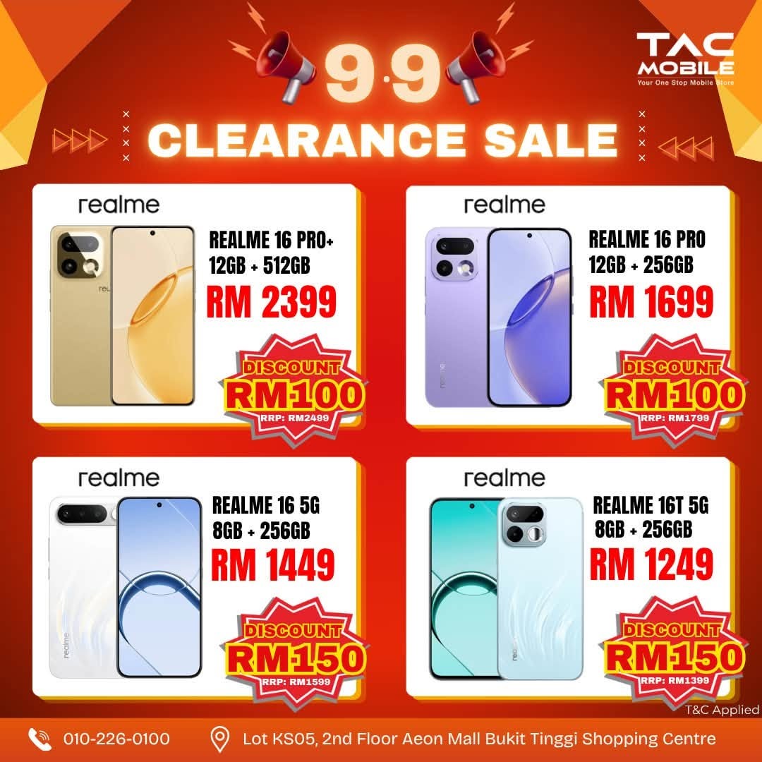 TAC-Mobile-9.9-Clearance-Sale-with-Discounts-Up-to-RM600-on-Smartphones-4 9-13 September 2026: TAC Mobile: 9.9 Clearance Sale with Discounts Up to RM600 on Smartphones, Headphones and Gadgets