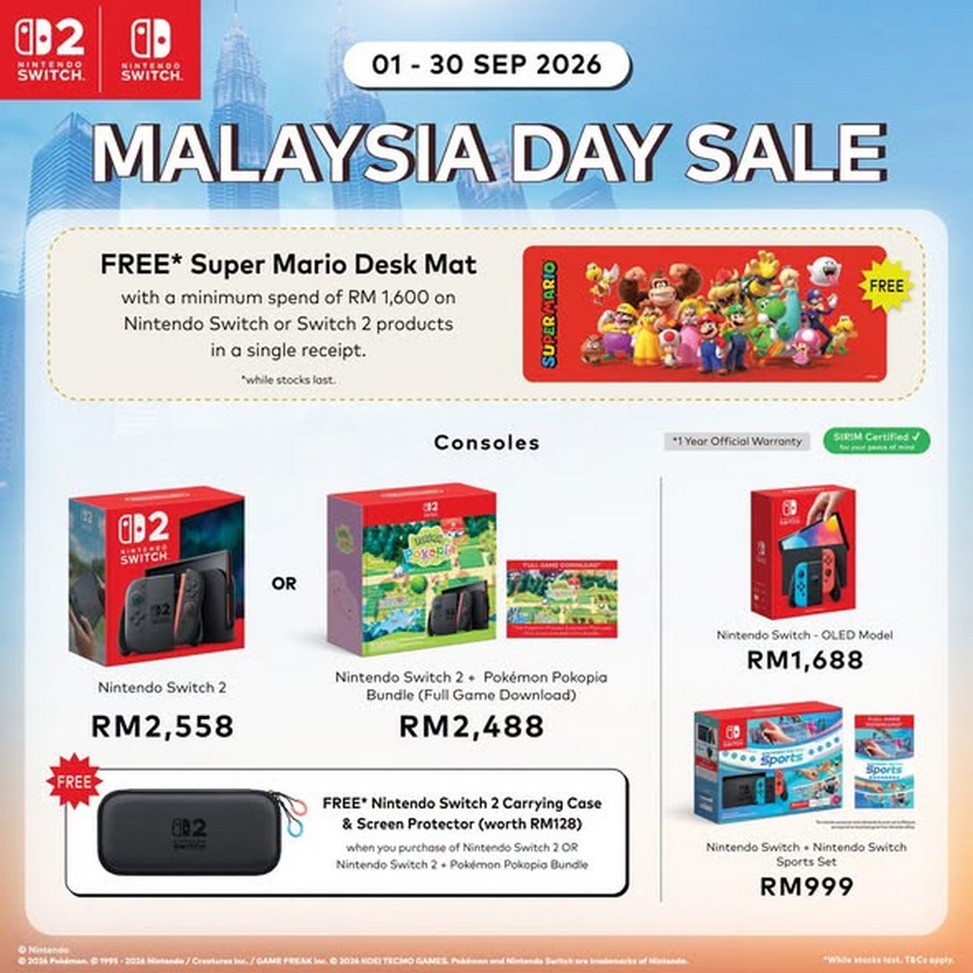 TMT-Malaysia-Nintendo-Switch-Promotion-–-Spend-RM1600-and-Stand 1-30 September 2026: TMT Malaysia Nintendo Switch Promotion – Spend RM1,600 and Stand a Chance to Get a FREE Super Mario Desk Mat