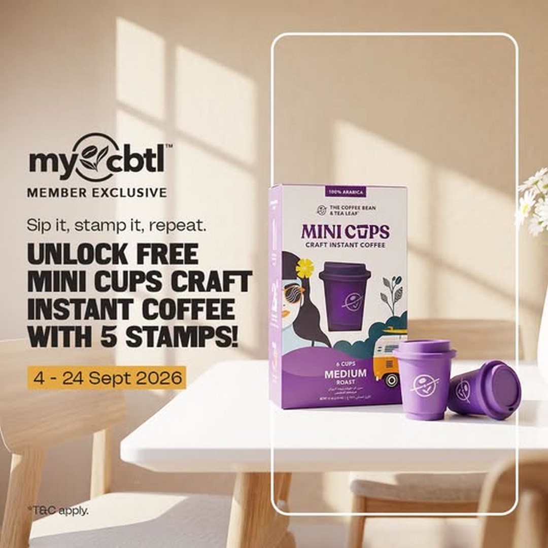 The-Coffee-Bean-Tea-Leaf-Malaysia-Promotion 4-24 September 2026: The Coffee Bean & Tea Leaf Malaysia: Promotion – Spend RM39, Collect Stamps & Get FREE Mini Cups Craft Instant Coffee
