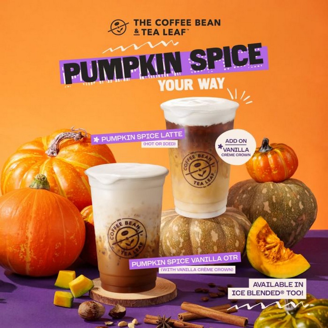 The-Coffee-Bean-Tea-Leaf-Pumpkin-Spice-Promotion 17 September 2026 onwards: The Coffee Bean & Tea Leaf Pumpkin Spice Promotion, Seasonal Drinks Return with New Vanilla OTR and Vanilla Crème Crown