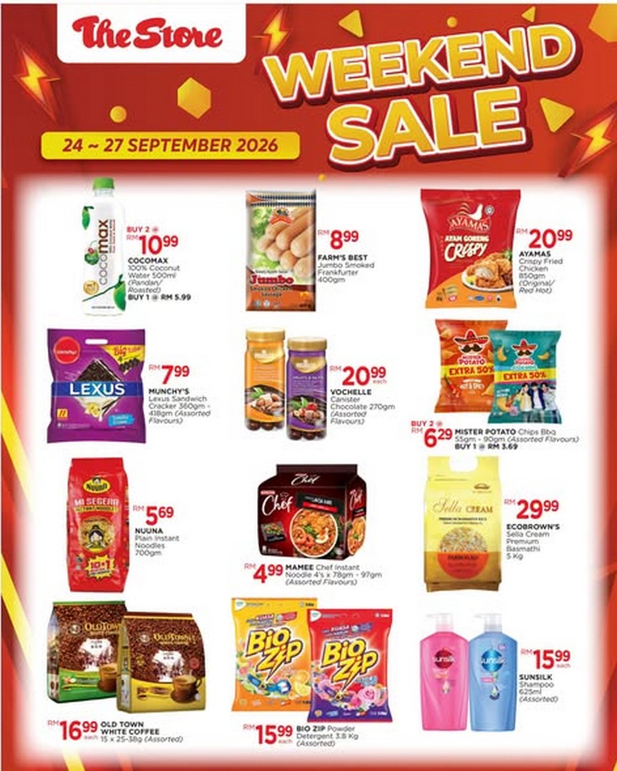 The-Store-Malaysia-Weekend-Sale-Promotion-on-Groceries-Fashion-Shoes-1 24-27 September 2026: The Store Malaysia: Weekend Sale Promotion on Groceries, Fashion, Shoes, Handbags and Home Essentials