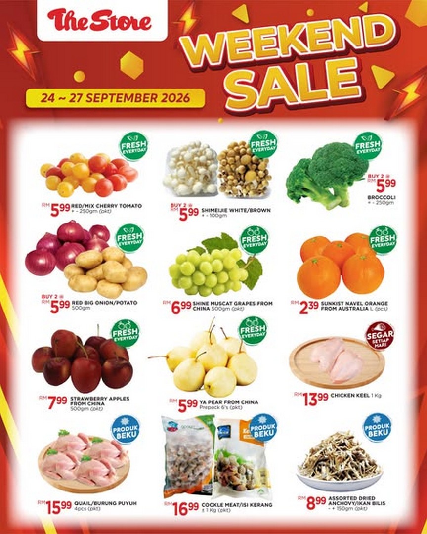 The-Store-Malaysia-Weekend-Sale-Promotion-on-Groceries-Fashion-Shoes 24-27 September 2026: The Store Malaysia: Weekend Sale Promotion on Groceries, Fashion, Shoes, Handbags and Home Essentials