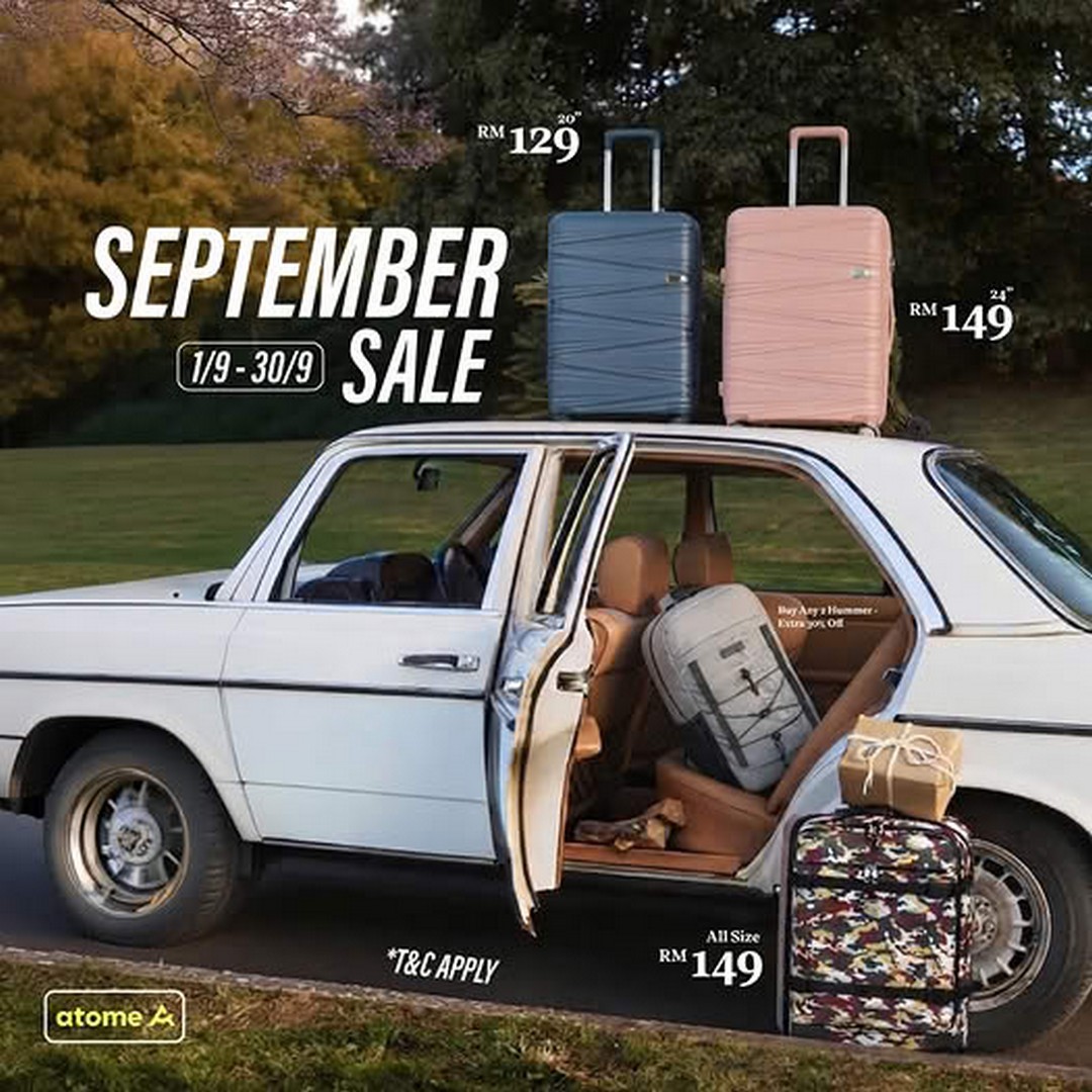 Travel-For-All-September-Sale-Promotion-with-Luggage-Deals 1-30 September 2026: Travel For All: September Sale Promotion with Luggage Deals from RM129, Extra Voucher Savings and Buy 2 Get 30% OFF