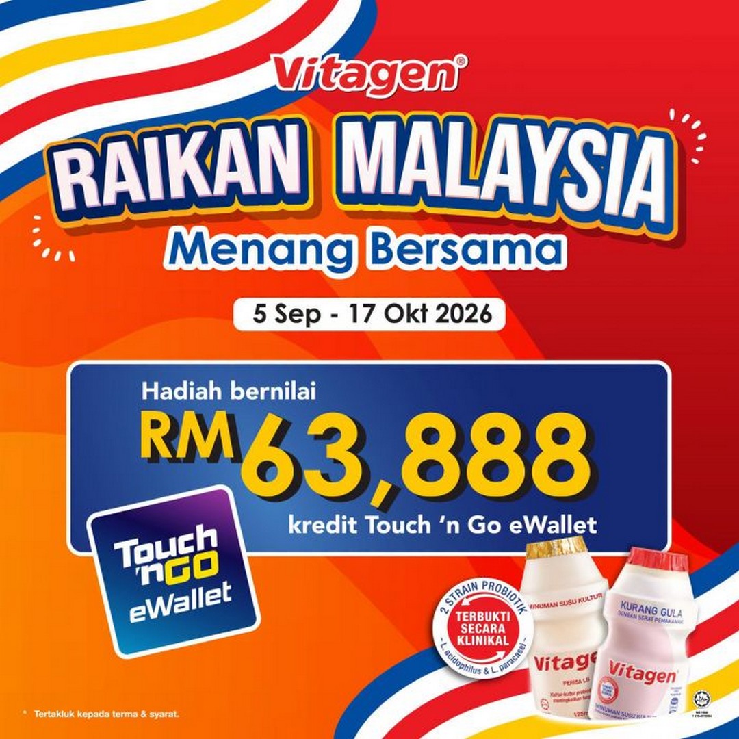 VITAGEN-Peraduan-Raikan-Malaysia-Menang-Bersama-Promotion-1 5 September-17 October 2026: VITAGEN: Peraduan Raikan Malaysia Menang Bersama Promotion – Win RM88,888 in Cash Prizes & Touch 'n Go eWallet Credits
