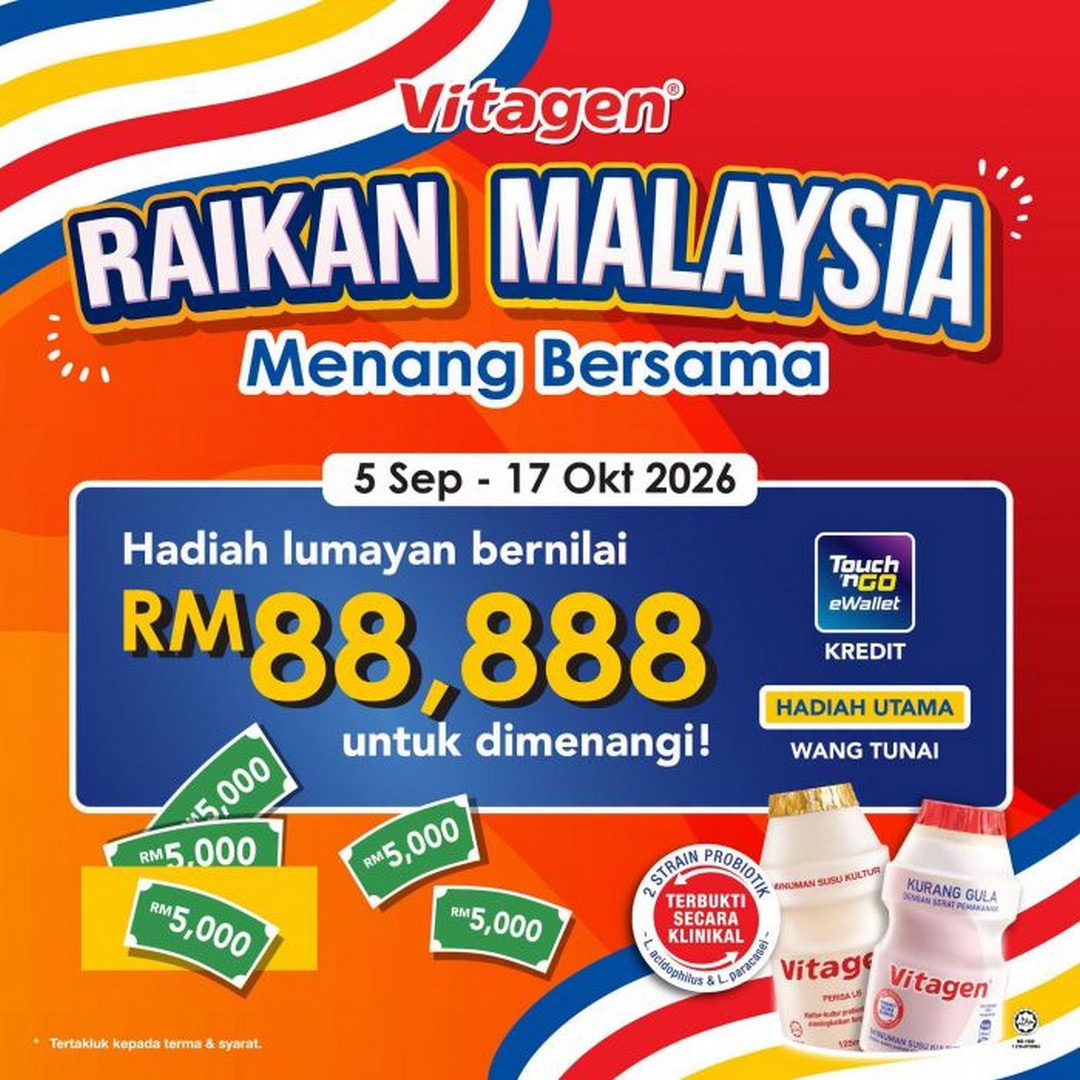 VITAGEN-Peraduan-Raikan-Malaysia-Menang-Bersama-Promotion 5 September-17 October 2026: VITAGEN: Peraduan Raikan Malaysia Menang Bersama Promotion – Win RM88,888 in Cash Prizes & Touch 'n Go eWallet Credits