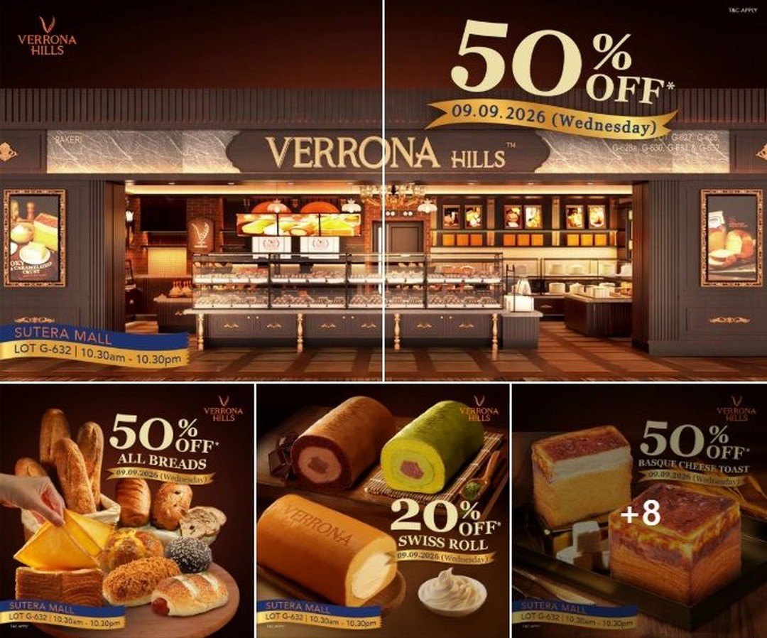 Verrona-Hills-Grand-Opening-Promotion-with-50-OFF 9 September 2026: Verrona Hills: Grand Opening Promotion with 50% OFF All Breads at Sutera Mall