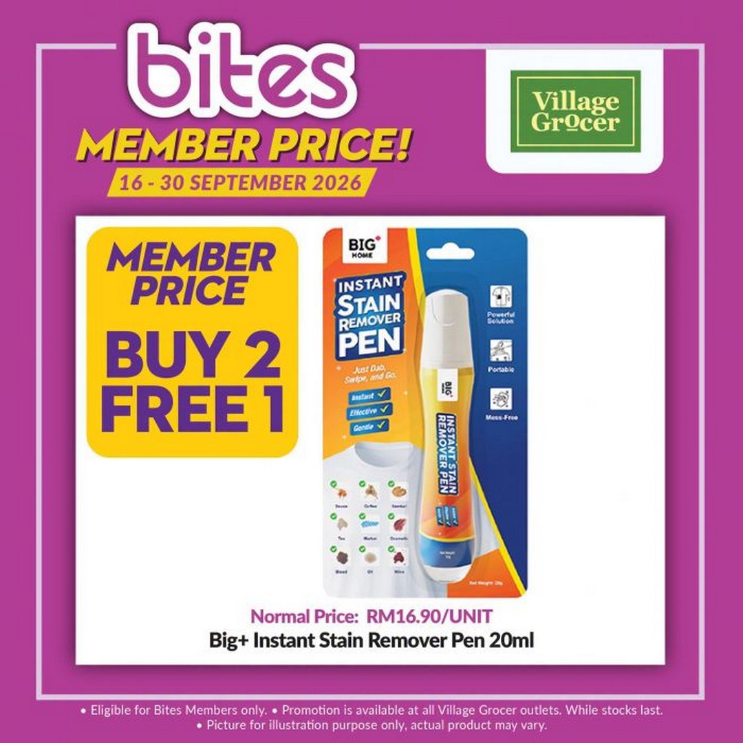 Village-Grocer-Bites-Member-Promotion-–-Member-Prices-5 16–30 September 2026: Village Grocer Bites Member Promotion – Member Prices From RM4.79 & Buy 2 Free 1