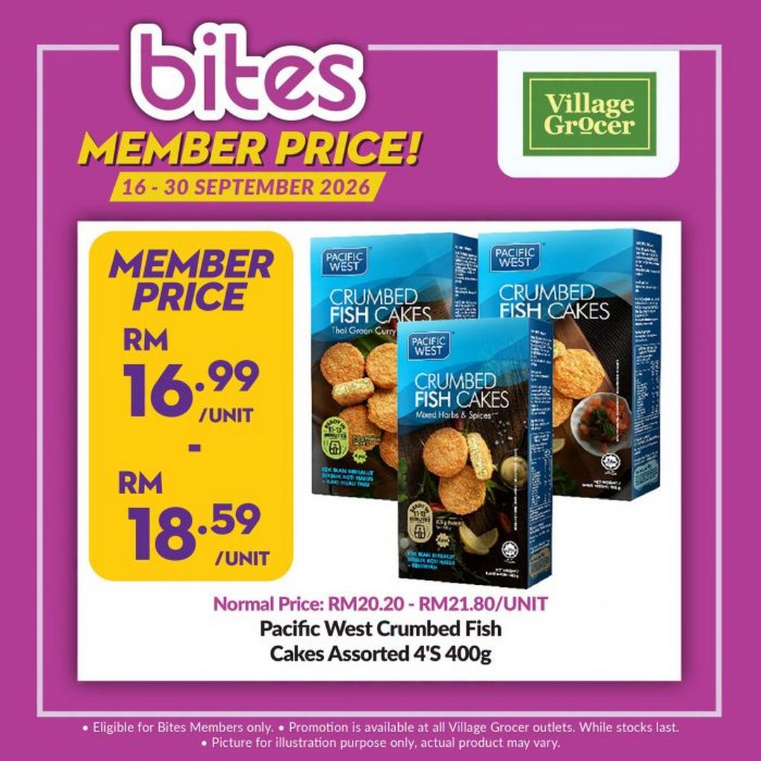 Village-Grocer-Bites-Member-Promotion-–-Member-Prices-9 16–30 September 2026: Village Grocer Bites Member Promotion – Member Prices From RM4.79 & Buy 2 Free 1