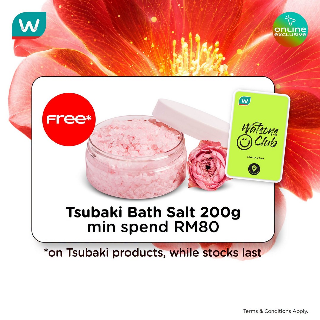 Watsons-Malaysia-Tsubaki-Super-Brand-Day-Online-Promotion-9 Now till 25 September 2026: Watsons Malaysia: Tsubaki Super Brand Day Online Promotion Up to 35% Off, Instant Discounts & Free Gifts