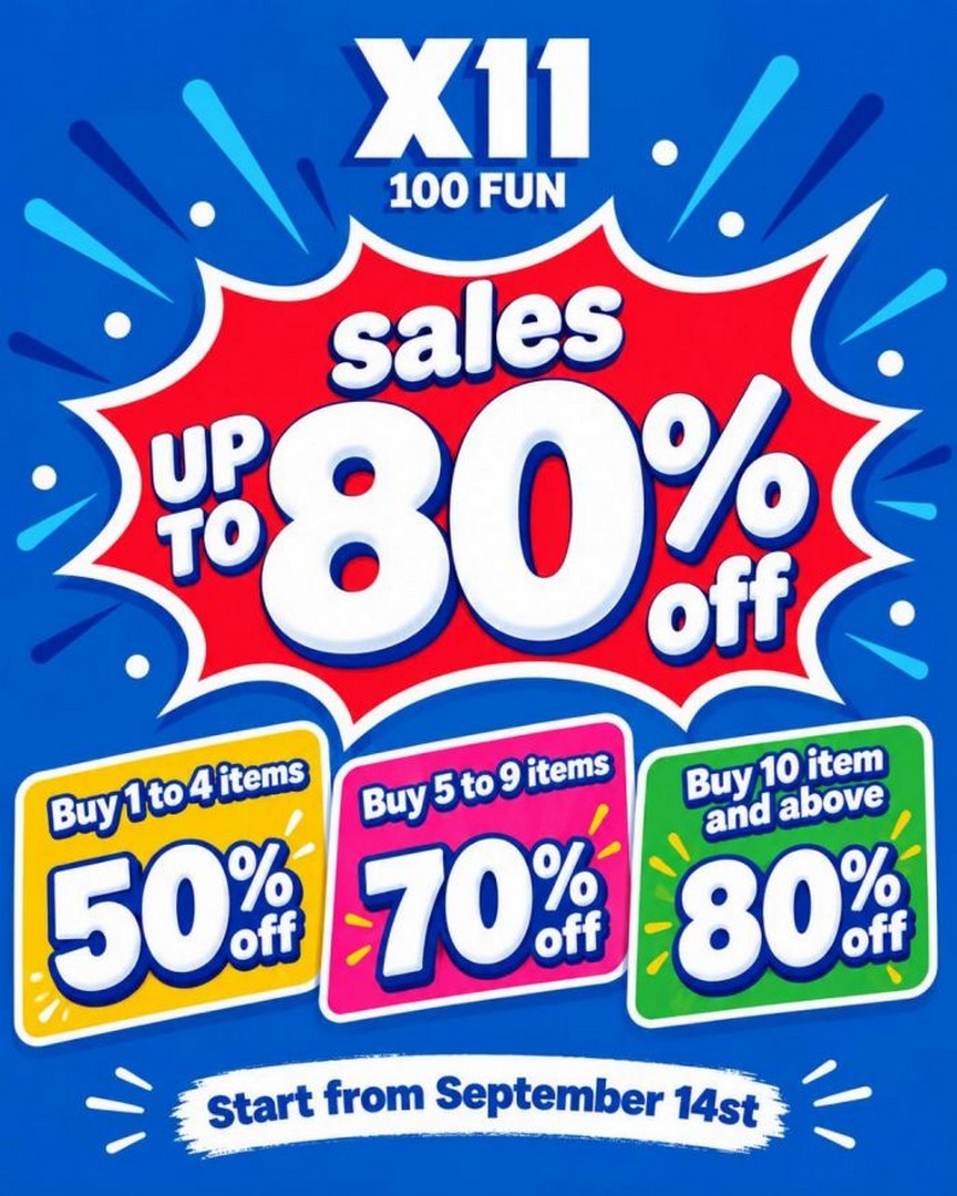 X11-Buy-More-Save-More-Sale-Up-to-80-Off 14 September-2 October 2026: X11: Buy More, Save More Sale Up to 80% Off at Pavilion Bukit Jalil