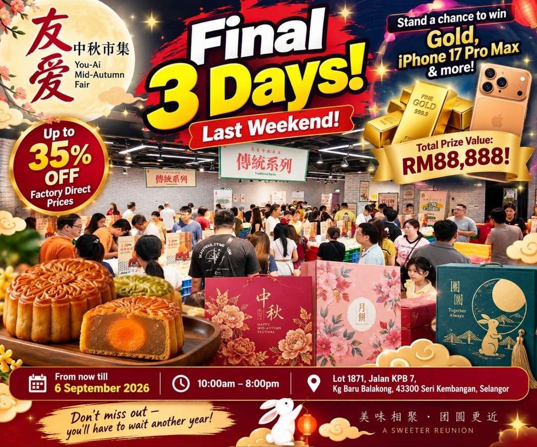 You-Ai-Mid-Autumn-Fair 4-6 September 2026: You-Ai Mid-Autumn Fair: Final Weekend Mooncake Promotion with Up to 35% OFF, Gold and iPhone 17 Pro Max Giveaway, Seri Kembangan