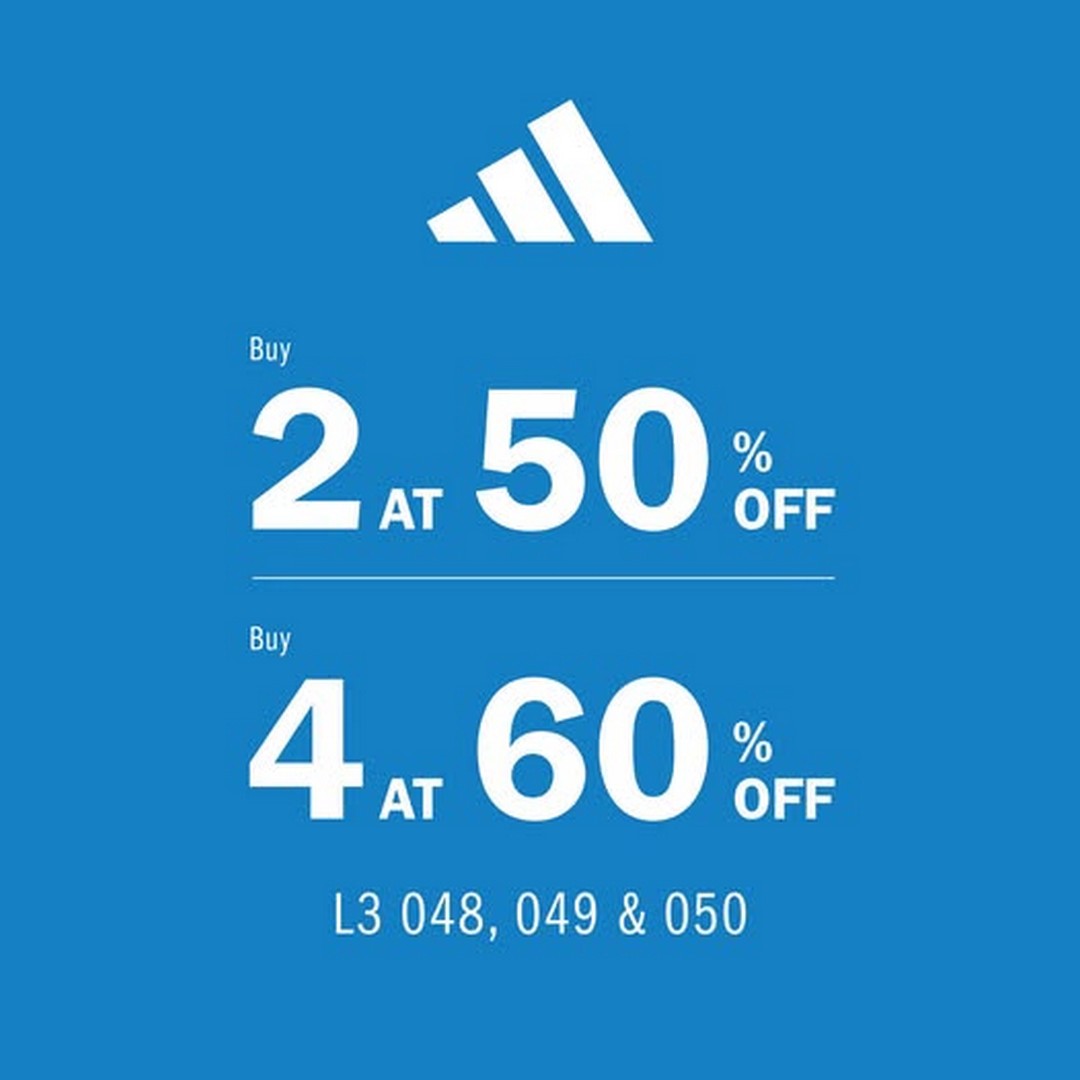 adidas-Extended-Promotion-Sale 29 September-5 October 2026: adidas: Extended Promotion Sale at LaLaport BUKIT BINTANG CITY CENTRE, Buy 2 Get 50% Off or Buy 4 Get 60% Off