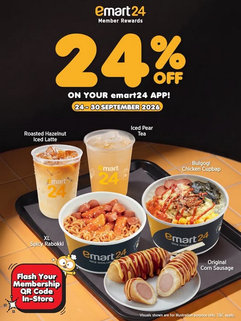 emart24-24-OFF-K-Food-Promotion-on-Selected-Korean-Food-Favourites 24-30 September 2026: emart24: 24% OFF K-Food Promotion on Selected Korean Food Favourites