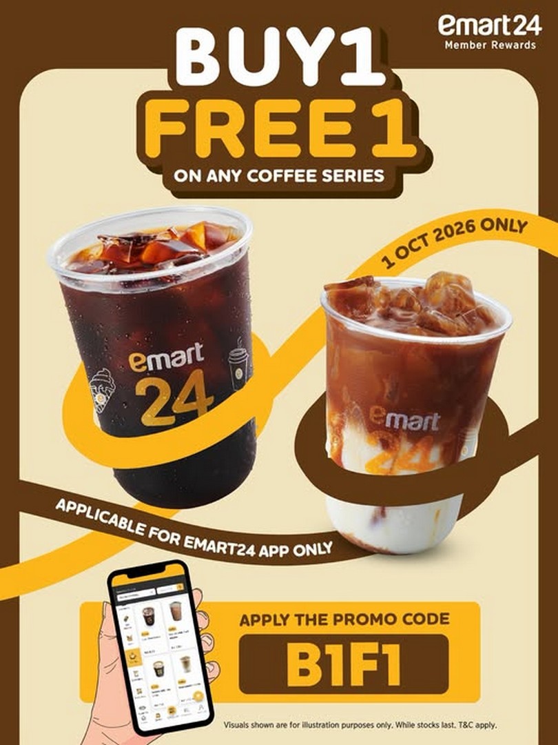 emart24-Buy-1-Free-1-Coffee-Series-Promotion-for-International-Coffee-Day 1 October 2026: emart24: Buy 1 Free 1 Coffee Series Promotion for International Coffee Day, App Pickup and Delivery