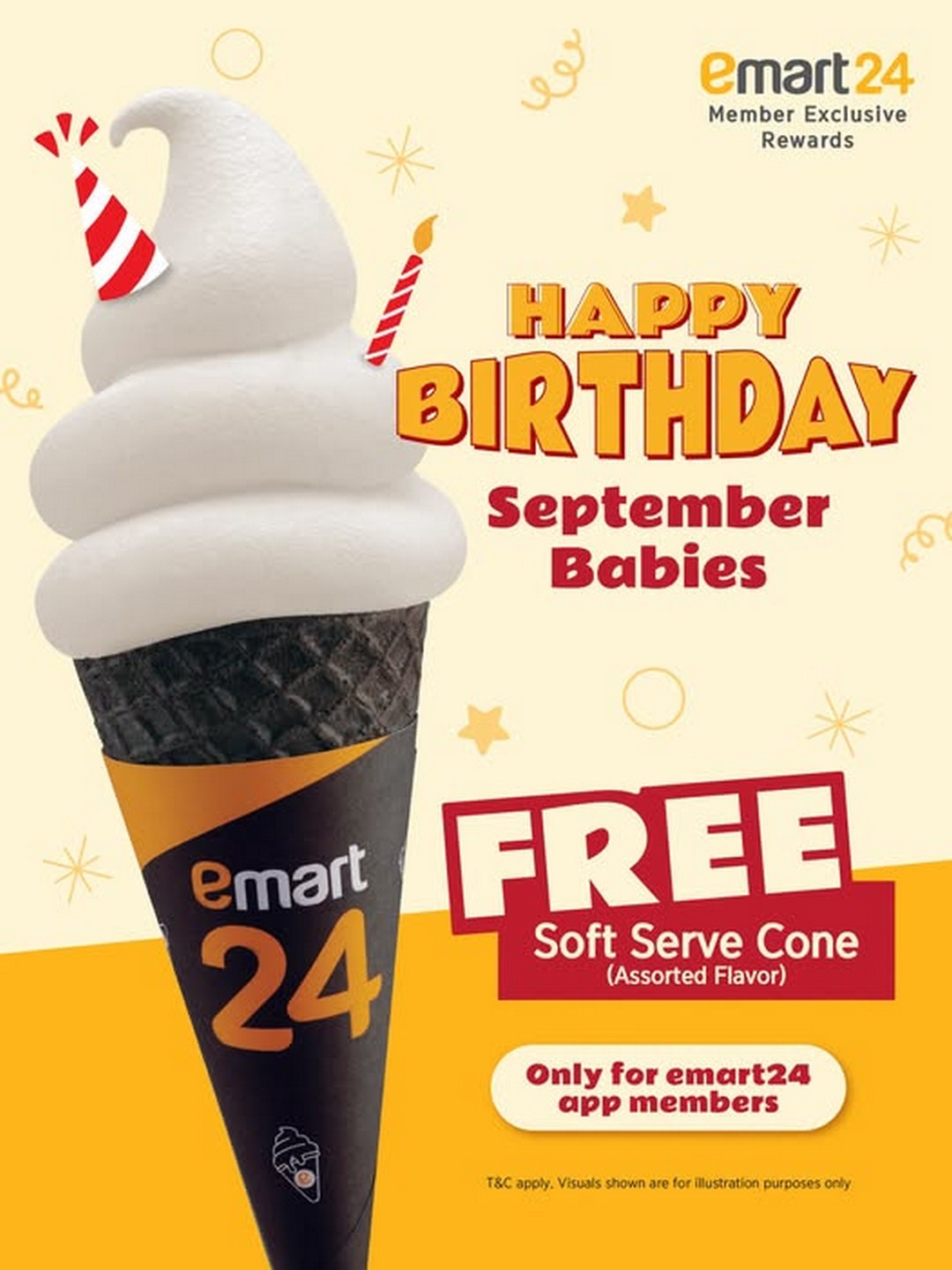 emart24-Malaysia-Free-Soft-Serve-Cone-Birthday-Promotion 1 September 2026 Onwards: emart24 Malaysia: Free Soft Serve Cone Birthday Promotion for September Babies