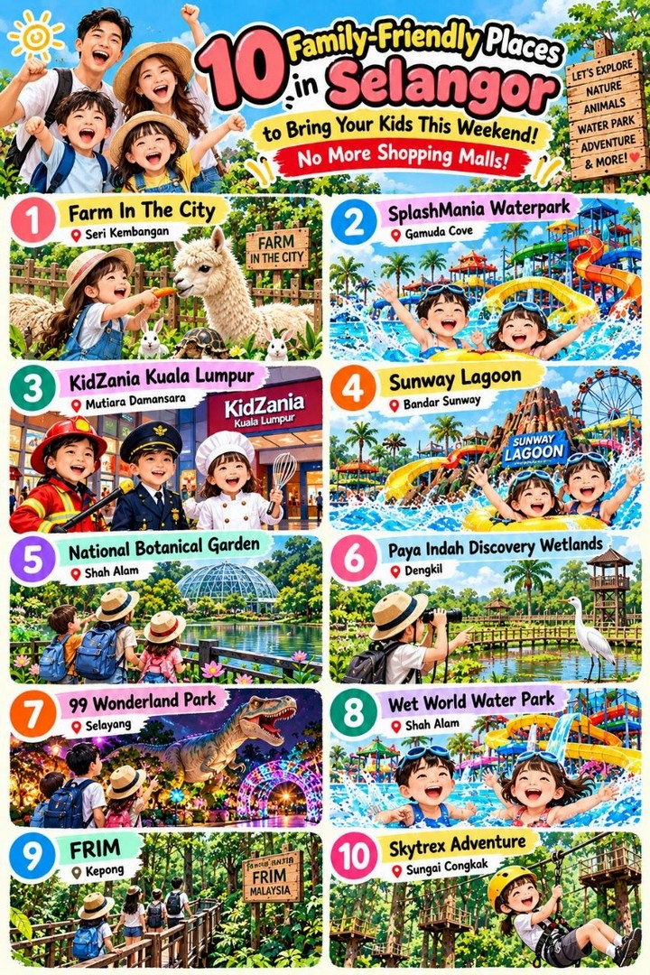 10-Family-Friendly-Places-in-Selangor-1 24–25 October 2026: 10 Family-Friendly Places in Selangor: Weekend Attractions, Kids’ Activities and Family Day-Out Guide
