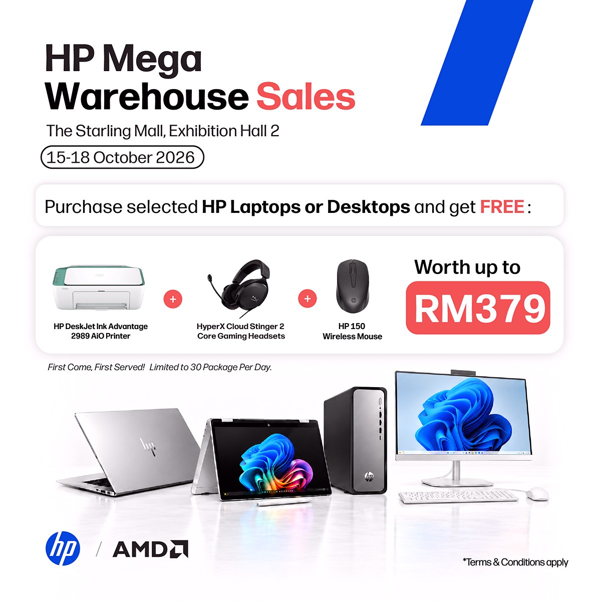 5 15–18 Oct 2026: HP Mega Warehouse Sale – Laptops from RM1,599, Monitors at RM299, Free Gifts & eWallet Rewards