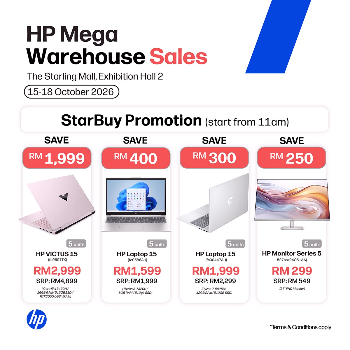 6 15–18 Oct 2026: HP Mega Warehouse Sale – Laptops from RM1,599, Monitors at RM299, Free Gifts & eWallet Rewards