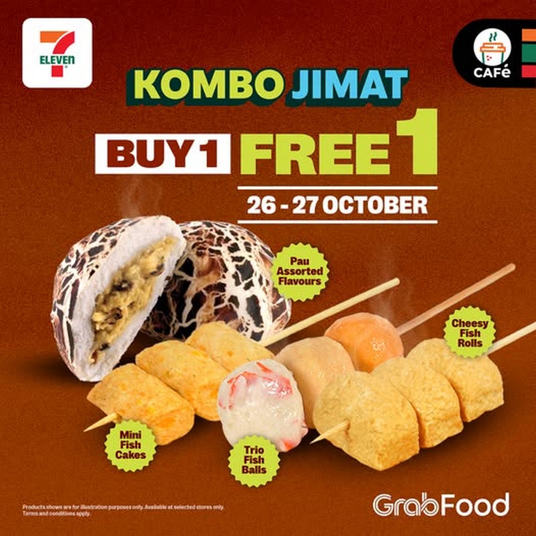 7-Eleven-Malaysia-Buy-1-Get-1-Free-Promotion 26–27 October 2026: 7-Eleven Malaysia Buy 1, Get 1 Free Promotion on Fish Snacks and Pau via GrabFood