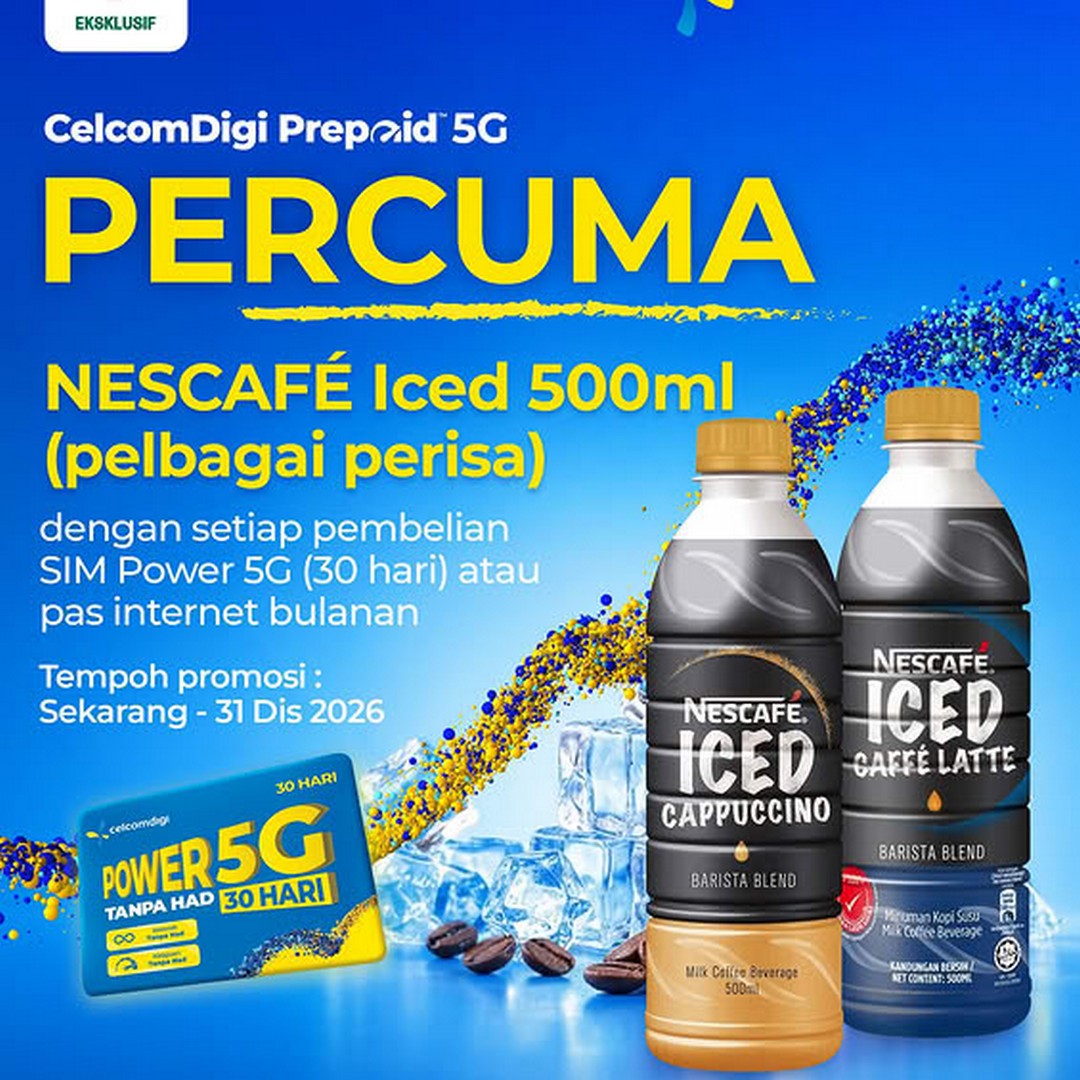 7-Eleven-Malaysia-NESCAFE-Iced-500ml-FREE-Promotion 31 October–31 December 2026: 7-Eleven Malaysia NESCAFÉ Iced 500ml FREE Promotion with SIM Power 5G or Digi Pas Internet Monthly Purchase