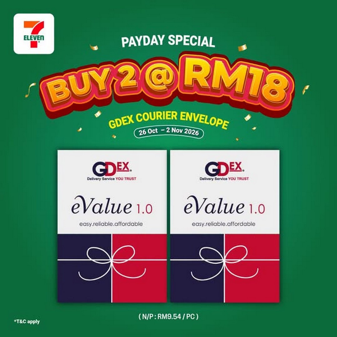 7-Eleven-Malaysia-Payday-Promotion-–-Enjoy-Reload-Vouchers 26 October–2 November 2026: 7-Eleven Malaysia Payday Promotion – Enjoy Reload Vouchers, Razer Gold Discounts and GDex Courier Envelope Deals