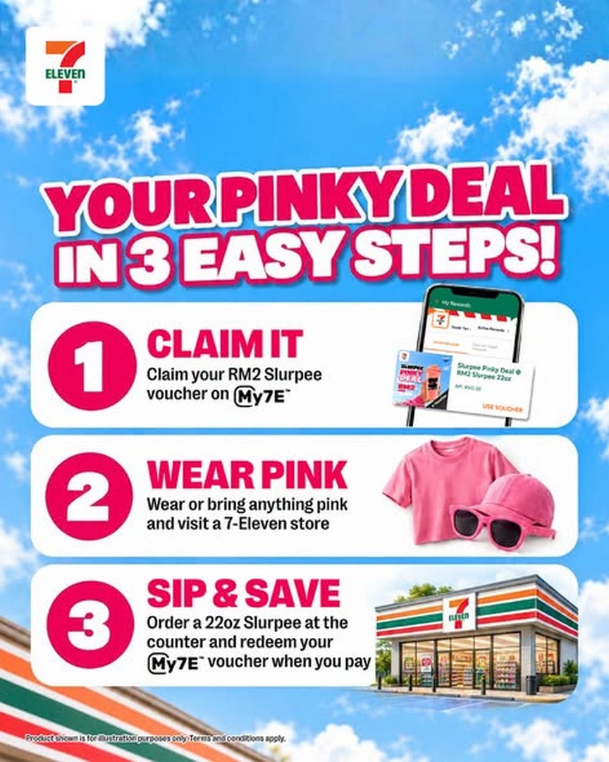 7-Eleven-Malaysia-Slurpee-PINKY-DEALS-Promotion-1 Now Till 30 November 2026: 7-Eleven Malaysia: Slurpee PINKY DEALS Promotion – Enjoy a 22oz Slurpee for Just RM2 with My7E Voucher