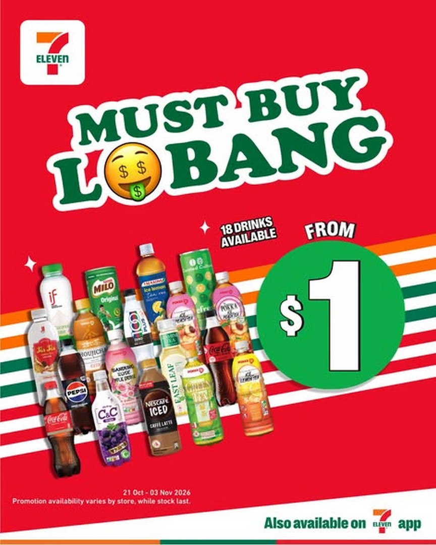 7-Eleven-Singapore-Must-Buy-Drinks-from-1 21 October–3 November 2026: 7-Eleven Singapore: Must-Buy Drinks from $1 – Affordable Coconut Water, Milo, Tea, Soft Drinks and More at Participating Stores