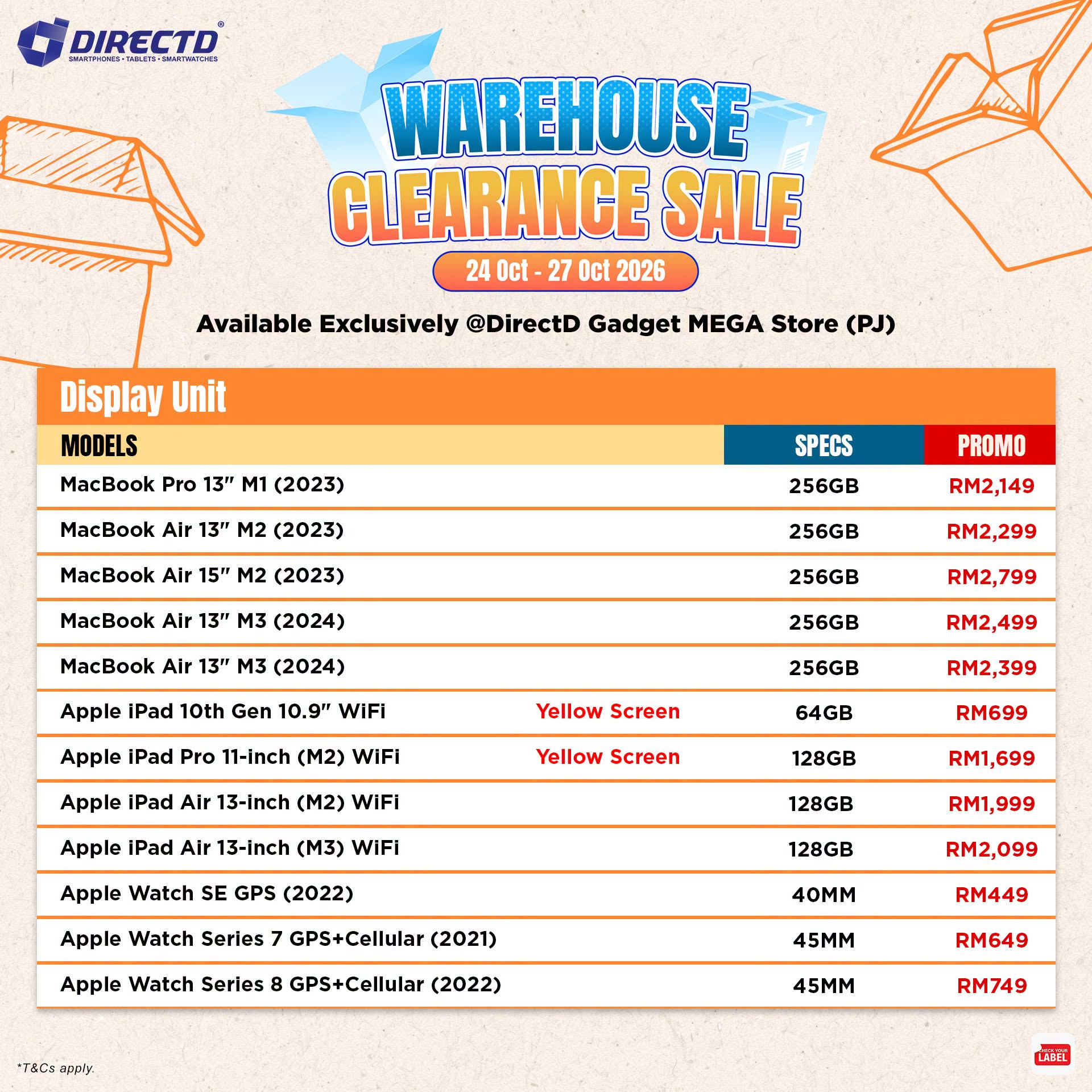 855267393_2968120886897624_1501718823471629359_n 24–27 Oct 2026: DirectD Warehouse Clearance Sale in PJ – Smartphones, MacBooks, Tablets & Home Gadgets from RM19
