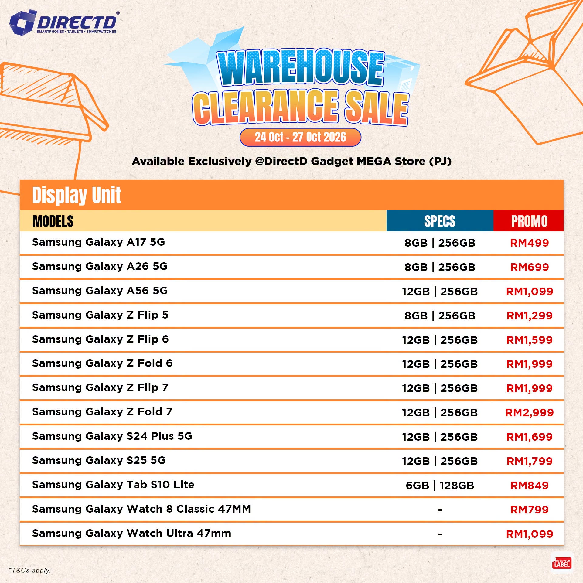 855693866_2130228430909277_4756326741943531469_n 24–27 Oct 2026: DirectD Warehouse Clearance Sale in PJ – Smartphones, MacBooks, Tablets & Home Gadgets from RM19