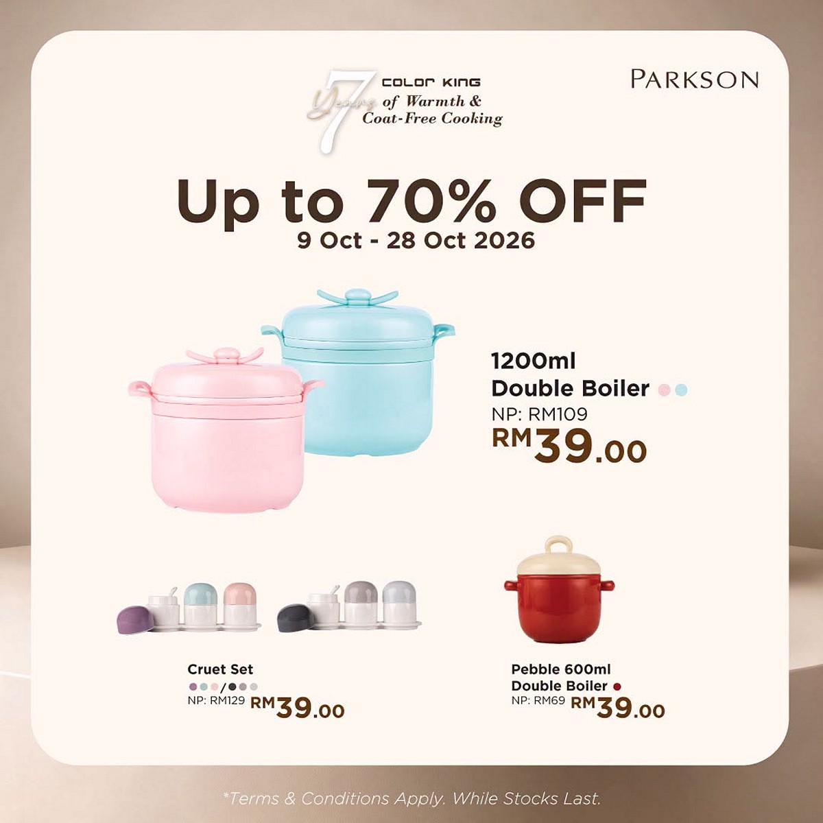 858273746_1150719987354005_8860686431100222035_n 9–28 Oct 2026: Parkson Malaysia x Color King 7th Anniversary Promotion – Up to 70% OFF Cookware, Free Gifts and RM800 Cash Prize