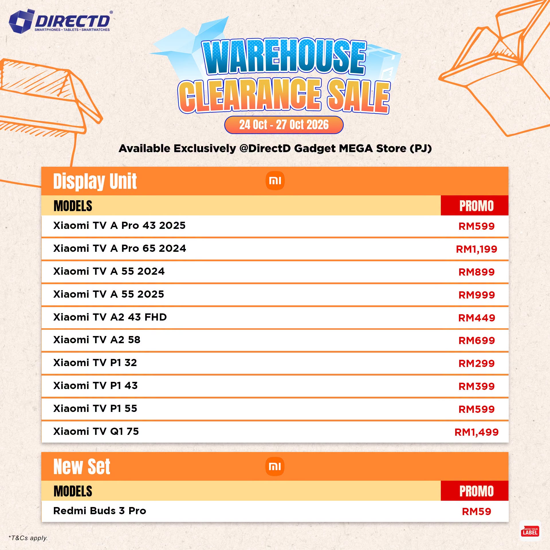 858525025_1468412421820358_1462497679762084227_n 24–27 Oct 2026: DirectD Warehouse Clearance Sale in PJ – Smartphones, MacBooks, Tablets & Home Gadgets from RM19