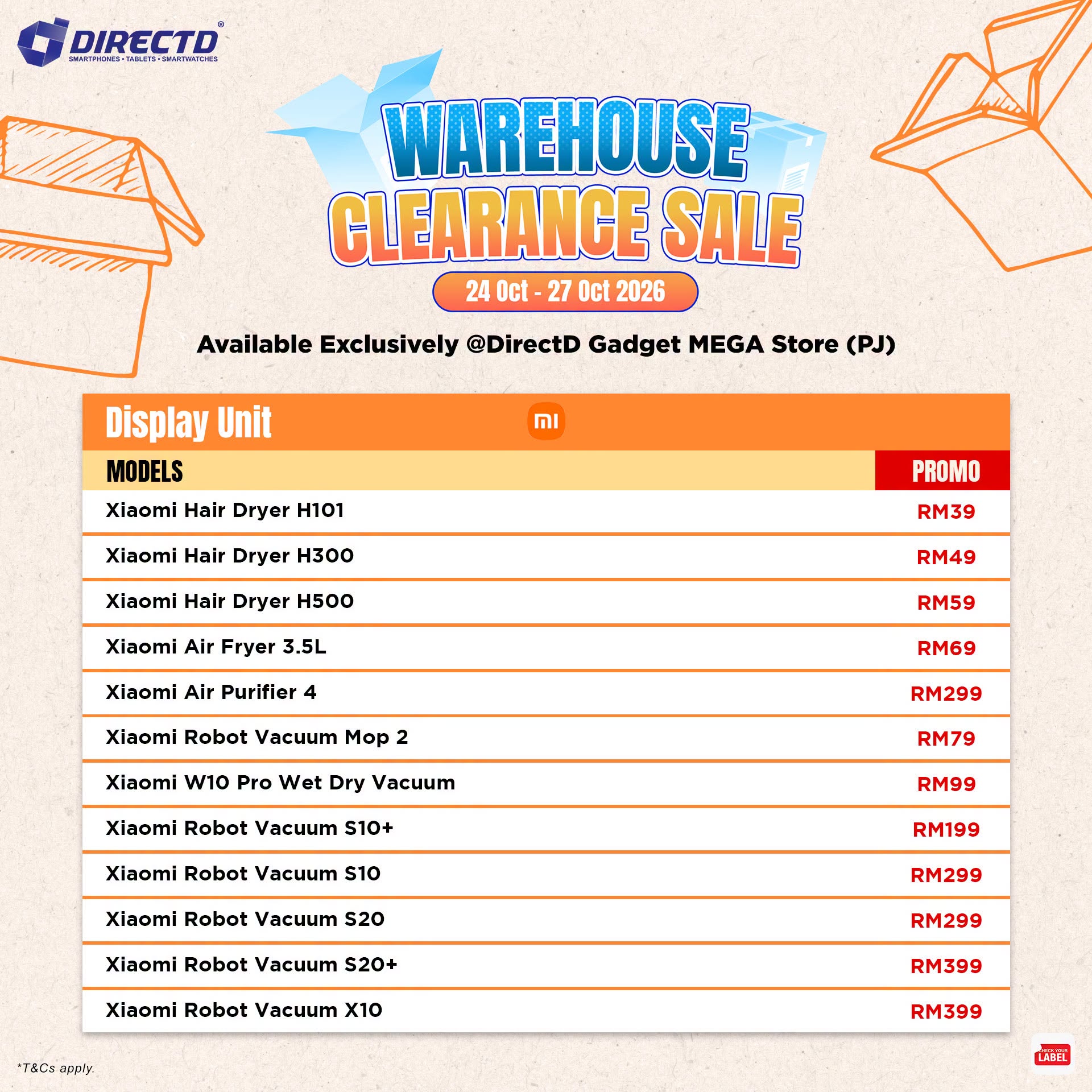 861544001_2653531065078793_2776048631831524136_n 24–27 Oct 2026: DirectD Warehouse Clearance Sale in PJ – Smartphones, MacBooks, Tablets & Home Gadgets from RM19