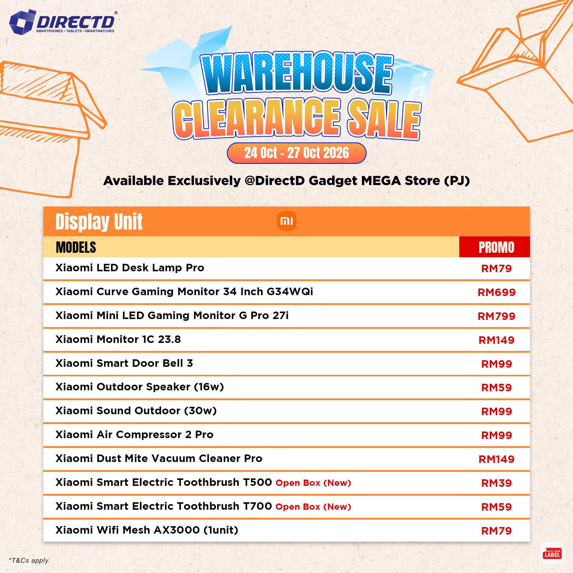 861806839_2664825224034470_1380355637941365641_n 24–27 Oct 2026: DirectD Warehouse Clearance Sale in PJ – Smartphones, MacBooks, Tablets & Home Gadgets from RM19