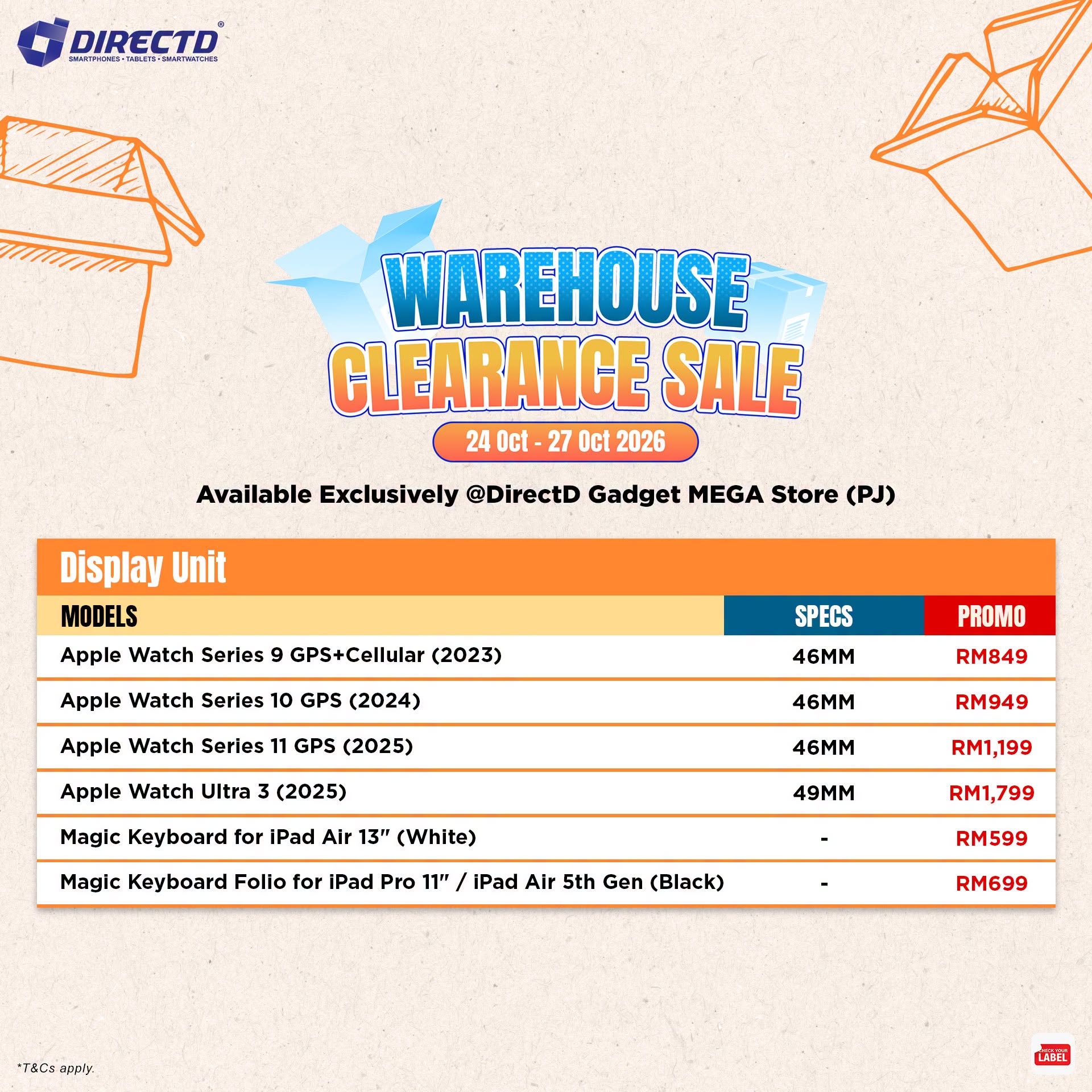 862186407_1155503433939366_1016472061203616022_n 24–27 Oct 2026: DirectD Warehouse Clearance Sale in PJ – Smartphones, MacBooks, Tablets & Home Gadgets from RM19