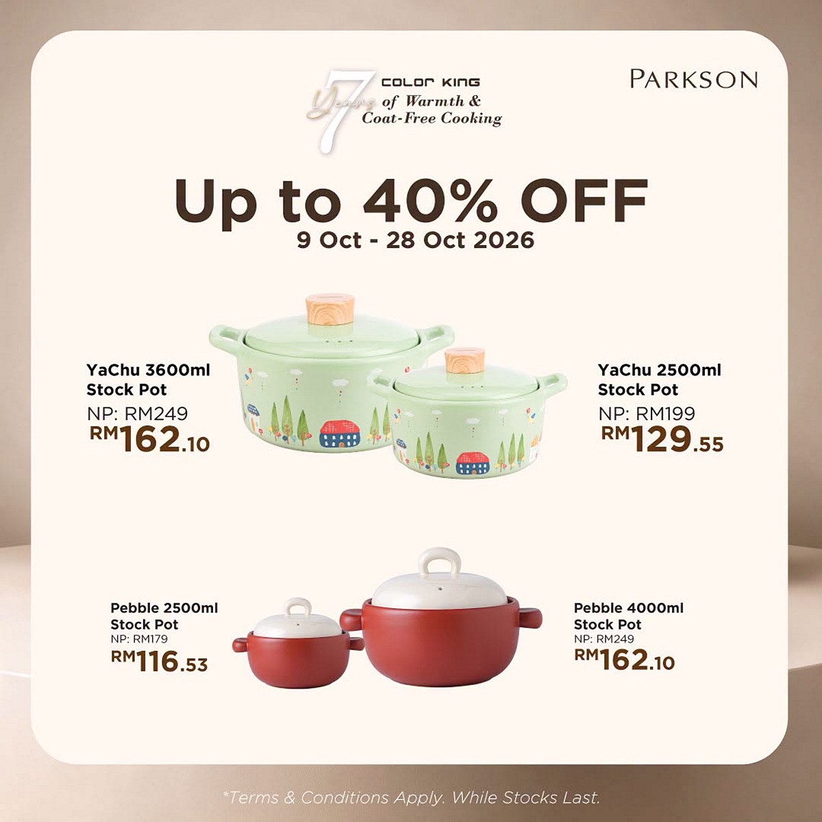 863201606_1671613151277705_7781486586163613461_n 9–28 Oct 2026: Parkson Malaysia x Color King 7th Anniversary Promotion – Up to 70% OFF Cookware, Free Gifts and RM800 Cash Prize