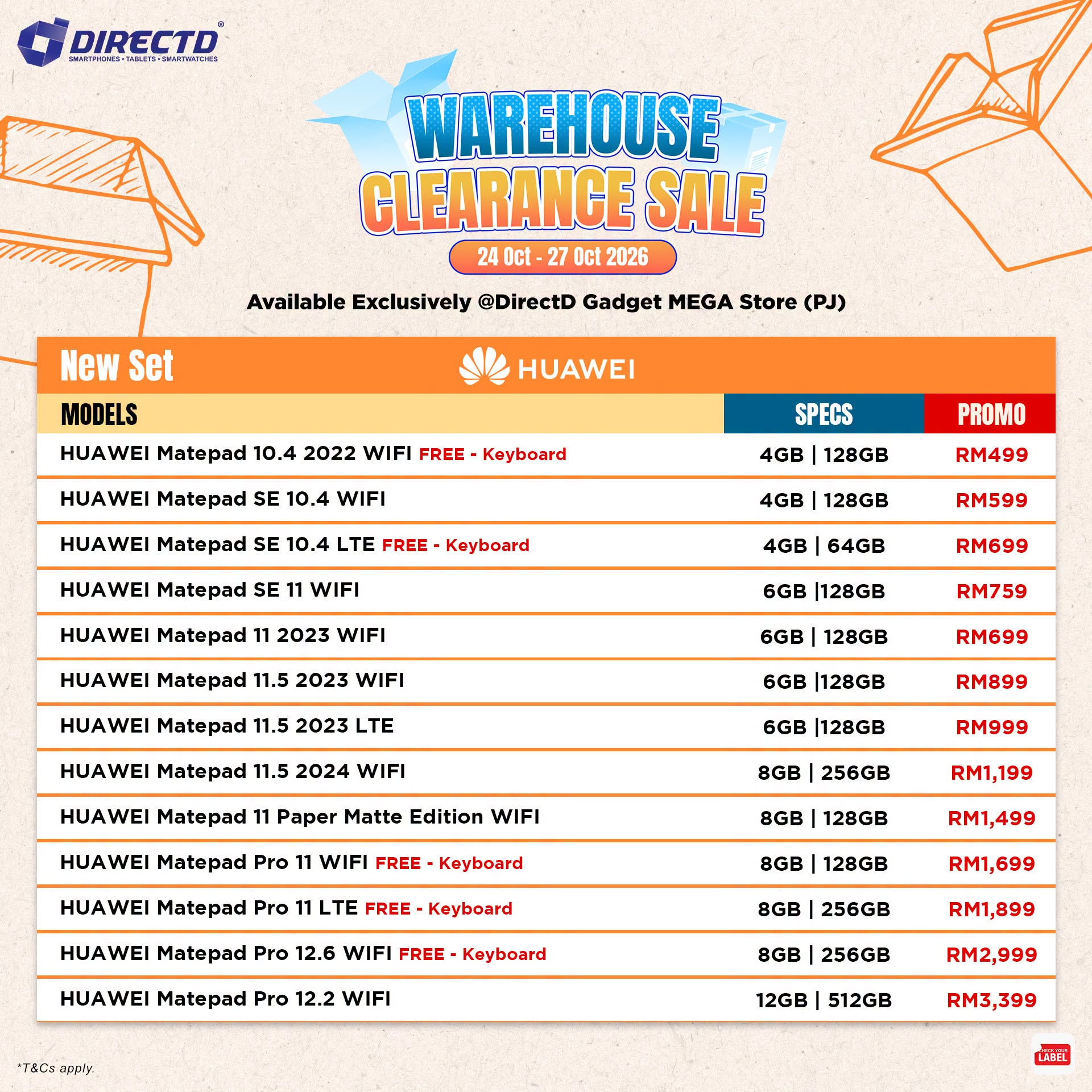 863250402_1690757669100658_5603597122925314943_n 24–27 Oct 2026: DirectD Warehouse Clearance Sale in PJ – Smartphones, MacBooks, Tablets & Home Gadgets from RM19