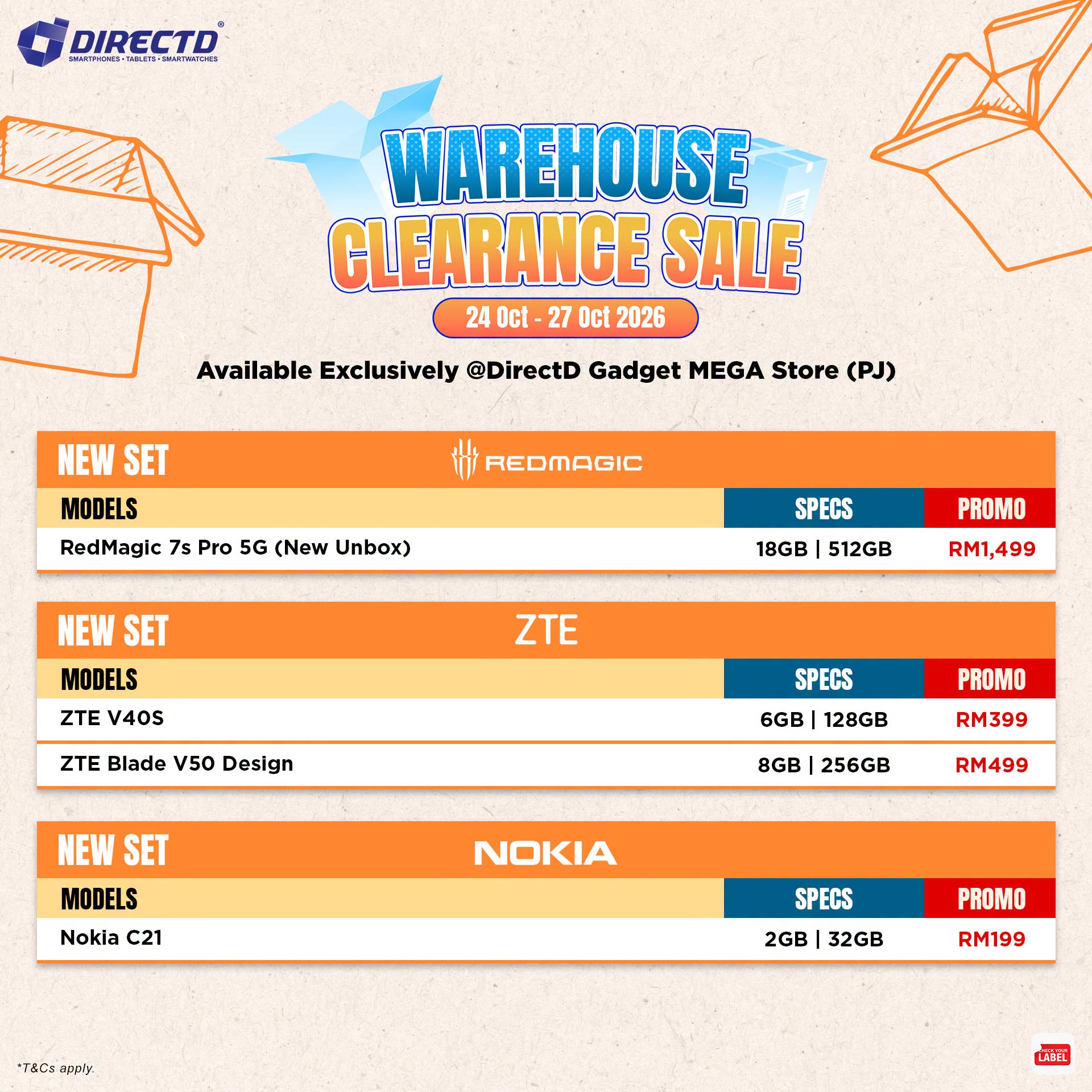 863977060_1160005719715430_1909717313237040289_n 24–27 Oct 2026: DirectD Warehouse Clearance Sale in PJ – Smartphones, MacBooks, Tablets & Home Gadgets from RM19