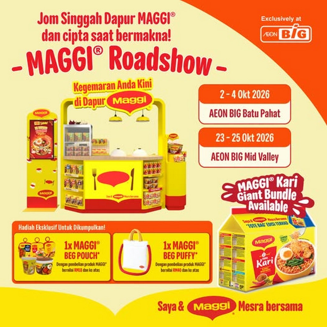AEON-BiG-MAGGI-Tour-Roadshow-Promotion-with-Activities-and-Special-Gifts 2-4 October 2026: AEON BiG: MAGGI Tour Roadshow Promotion with Activities and Special Gifts at AEON BiG Batu Pahat