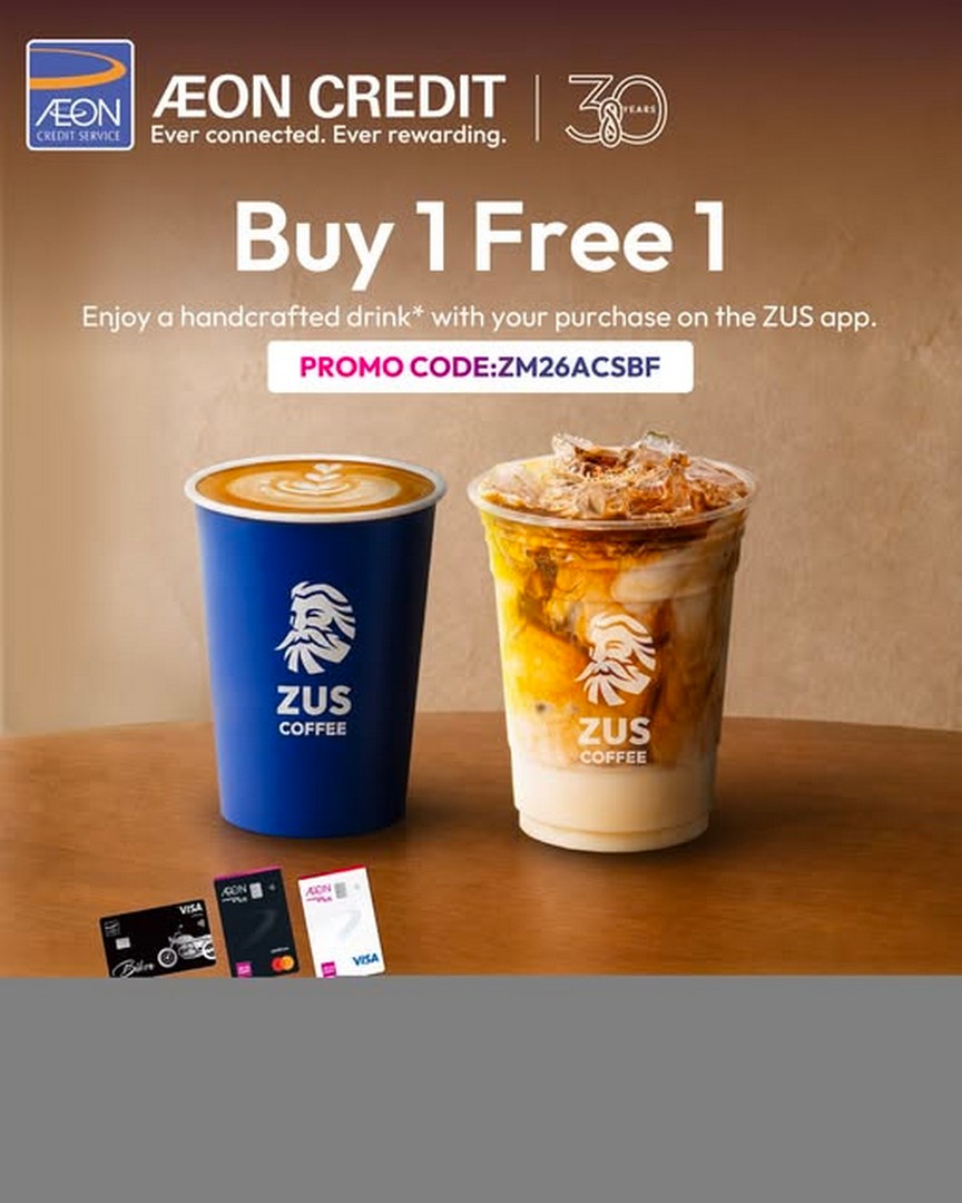 AEON-Credit-Card-x-ZUS-COFFEE-RM10-Complimentary-Drink-Promotion 20 October 2026 onwards: AEON Credit Card x ZUS COFFEE RM10 Complimentary Drink Promotion – Enjoy Free Coffee When Ordering Through the ZUS App in Malaysia