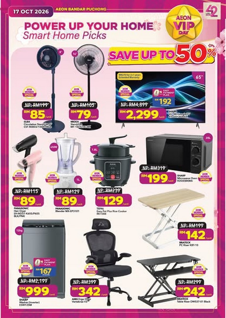 AEON-Malaysia-AEON-Member-Day-Promotion-at-AEON-Bandar-Puchong-3 17 October 2026: AEON Malaysia: AEON Member Day Promotion at AEON Bandar Puchong with Grocery Deals, Up to 70% Off Home Furnishings, Smart Home Gadgets Discounts and Exclusive Member Rewards