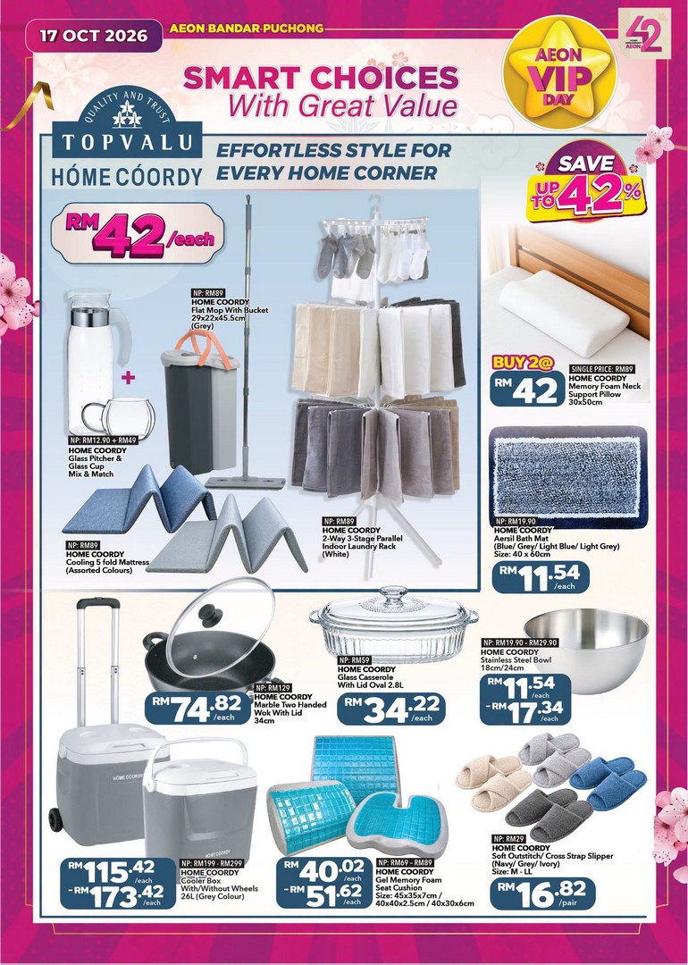 AEON-Malaysia-AEON-Member-Day-Promotion-at-AEON-Bandar-Puchong-6 17 October 2026: AEON Malaysia: AEON Member Day Promotion at AEON Bandar Puchong with Grocery Deals, Up to 70% Off Home Furnishings, Smart Home Gadgets Discounts and Exclusive Member Rewards