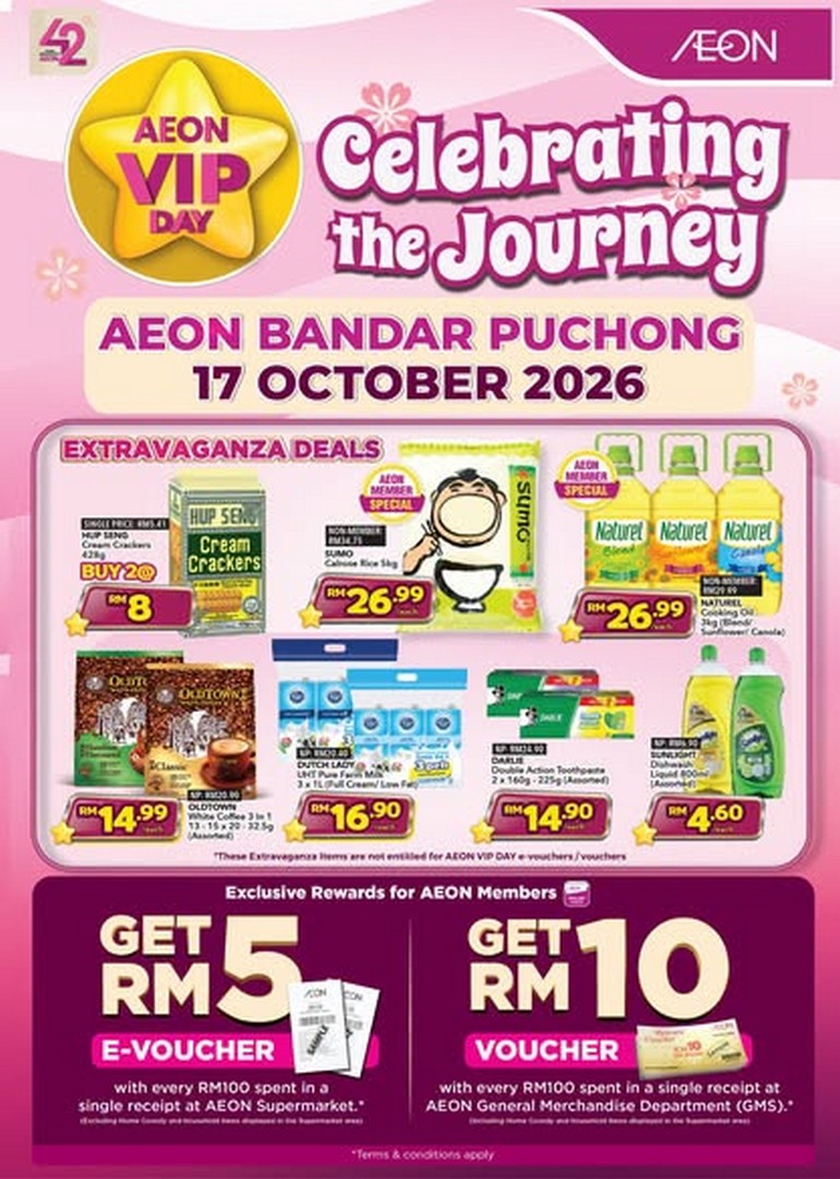 AEON-Malaysia-AEON-Member-Day-Promotion-at-AEON-Bandar-Puchong 17 October 2026: AEON Malaysia: AEON Member Day Promotion at AEON Bandar Puchong with Grocery Deals, Up to 70% Off Home Furnishings, Smart Home Gadgets Discounts and Exclusive Member Rewards