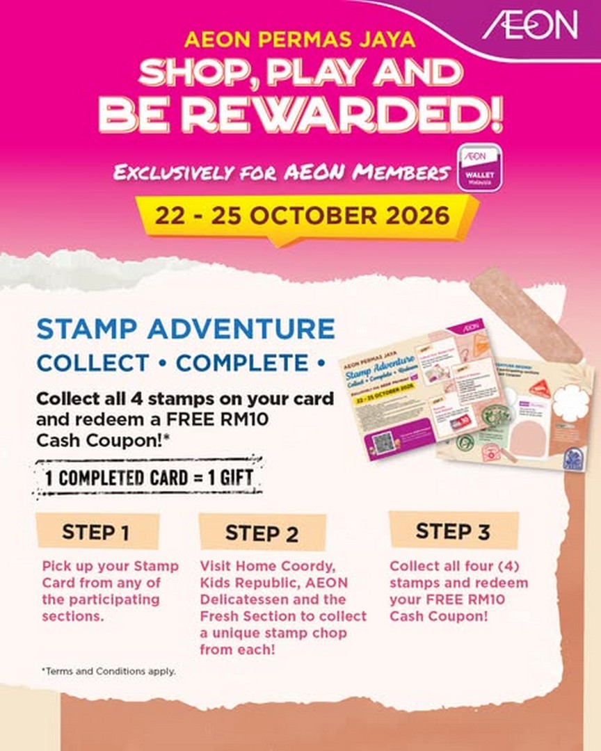 AEON-Malaysia-AEON-Permas-Jaya-Reopening-Celebration 22-25 October 2026: AEON Malaysia: AEON Permas Jaya Reopening Celebration with FREE RM10 Cash Coupon, FREE Succulent Gift and Wind Catcher Challenge